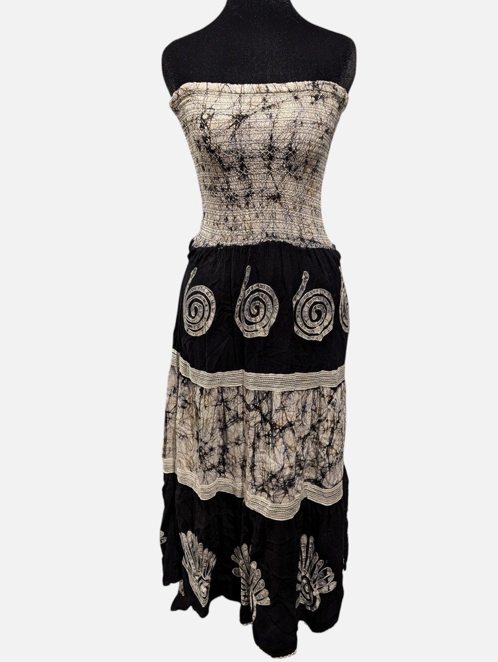 Boho Maxi Strapless Dress